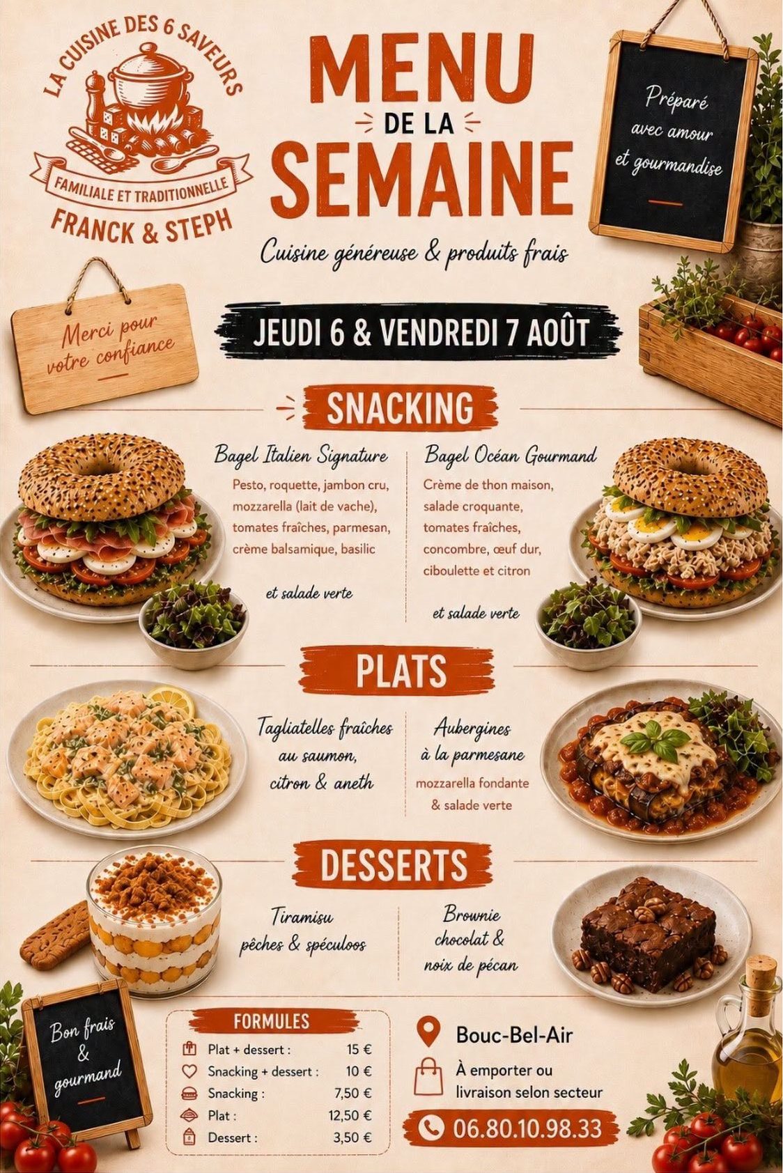 Menu de la semaine